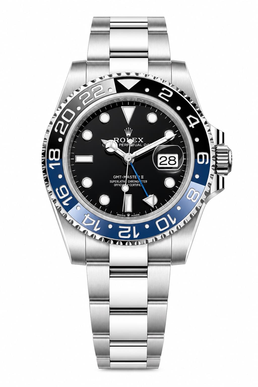 Reloj Rolex GMT-Master II con bisel negro y azul