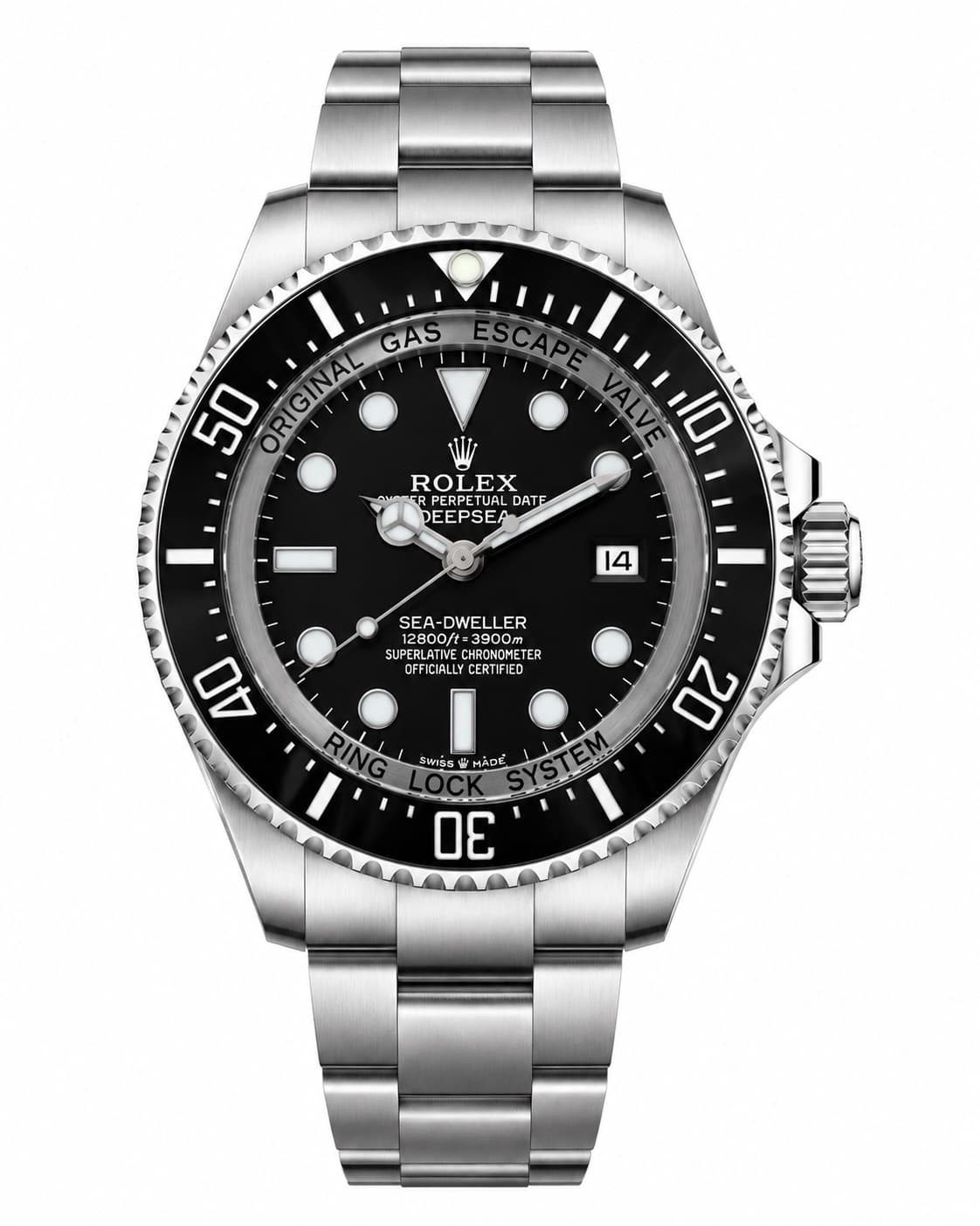Reloj Rolex Sea-Dweller Deepsea negro con bisel cerámico y brazalete Oyster