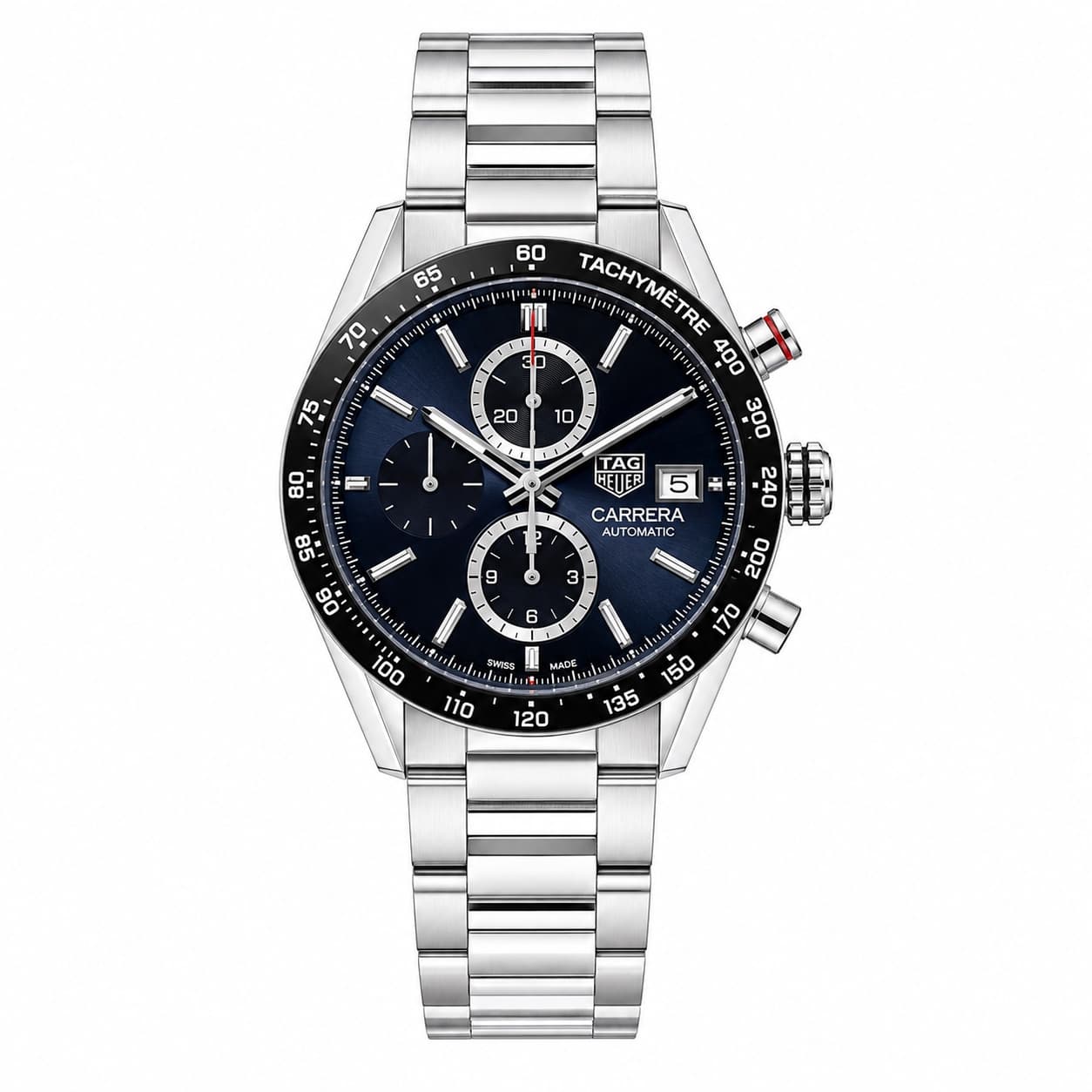 Reloj TAG Heuer Carrera Chronograph con esfera azul y brazalete de acero