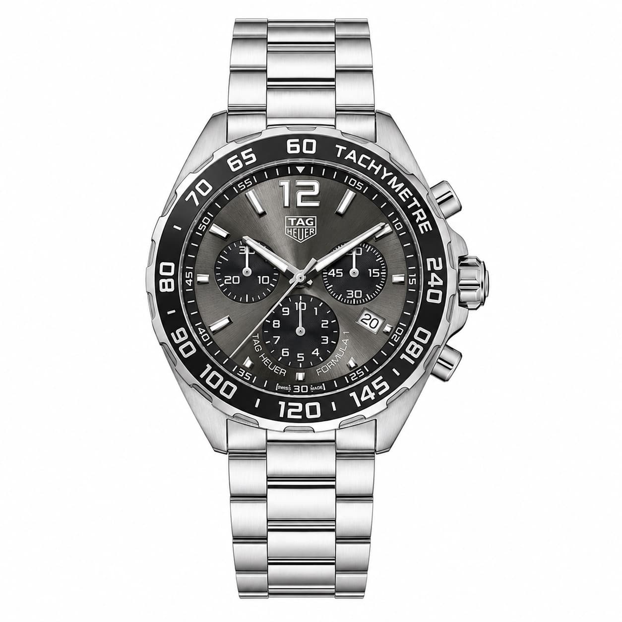 Reloj TAG Heuer Formula 1 Chronograph con esfera gris grafito y brazalete de acero
