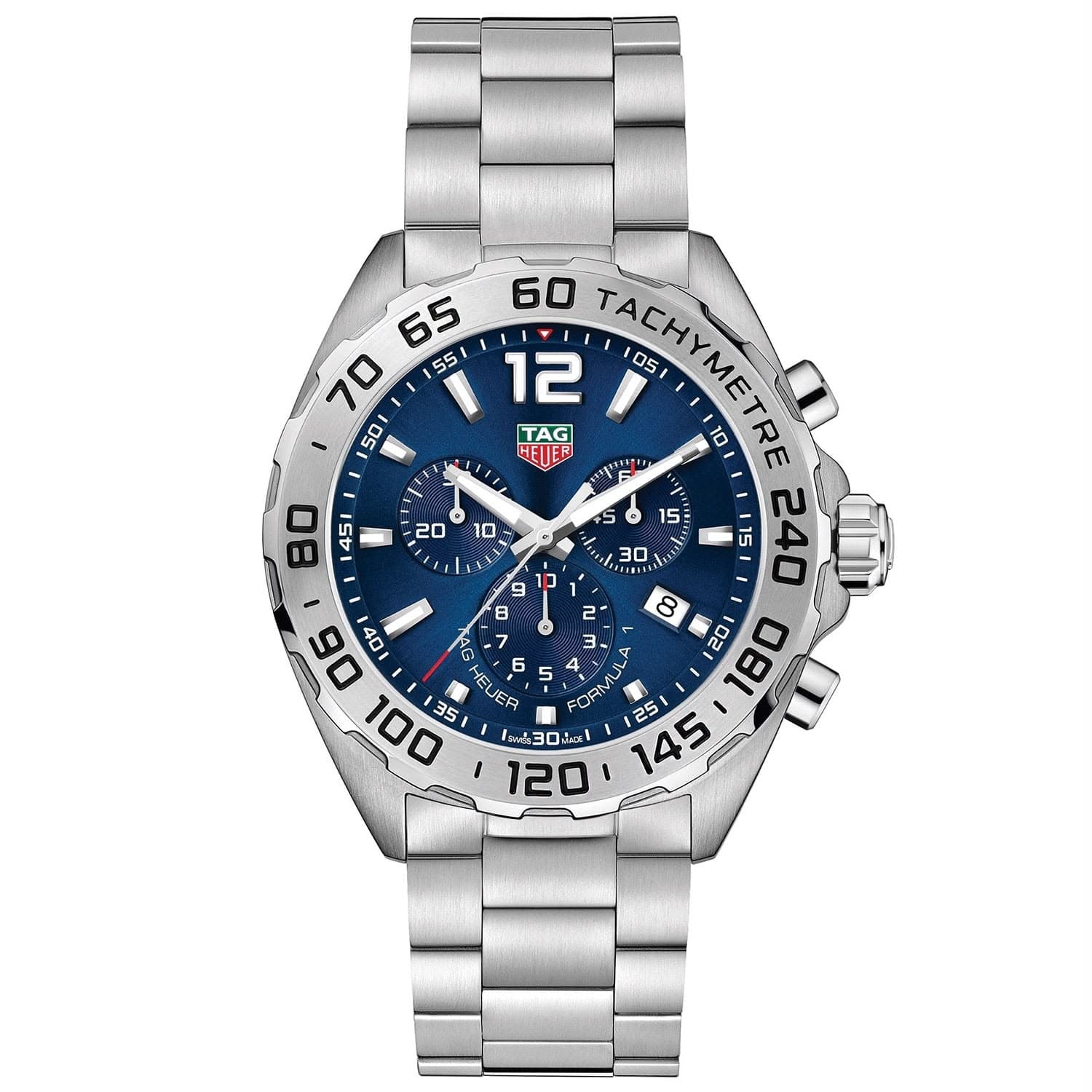 Reloj TAG Heuer Formula 1 Chronograph azul con bisel plateado